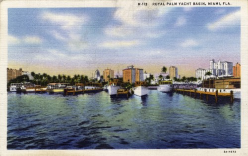 Royal Palm Yacht Basin, Miami, Florida, USA, 1933. Artist: Unknown