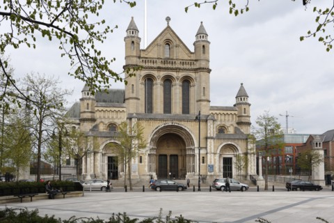 West front of St Anne's Cathedral, Belfast, Northern Ireland, 2010.