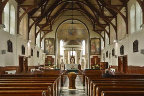 Interior of St Mary's Catholic Church, Belfast, Northern Ireland, 2010.