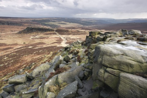 Carl Wark from Higger Tor, Peak District, Derbyshire, 2010.