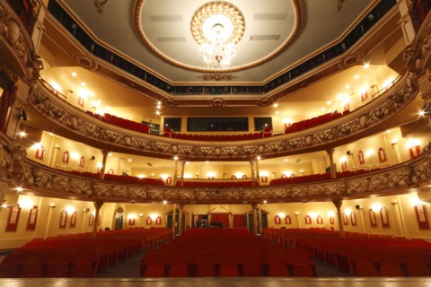 Auditorium of the Grand Theatre, Swansea, South Wales, 2010.