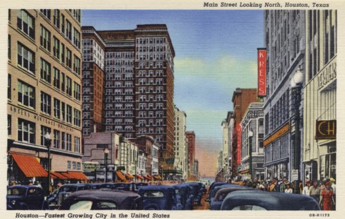 Main Street, Houston, Texas USA, 1940. Artist: Unknown
