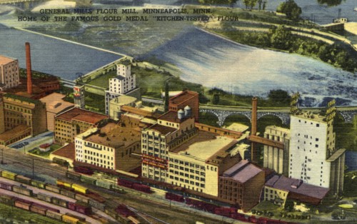 General Mills flour mill, Minneapolis, Minnesota, USA, 1948. Artist: Unknown