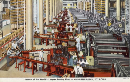 Bottling plant, Anheuser-Busch brewery, St Louis, Missouri, USA, 1933. Artist: Unknown