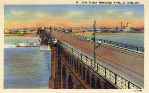Eads Bridge, St Louis, Missouri, USA, 1935. Artist: Unknown