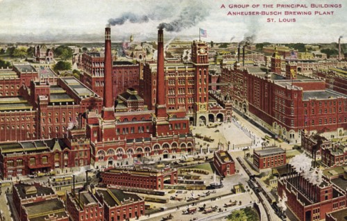 Anheuser-Busch brewing plant, St Louis, Missouri, USA, 1910. Artist: Unknown