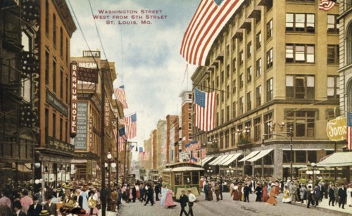 Washington Street, St Louis, Missouri, USA, 1910. Artist: Unknown