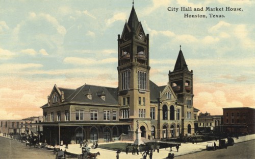 City Hall and Market House, Houston, Texas, USA, 1909. Artist: Unknown