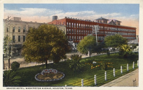 Brazos Hotel, Washington Avenue, Houston, Texas, USA, 1909. Artist: Unknown