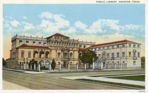 Public Library, Houston, Texas, USA, 1926. Artist: Unknown