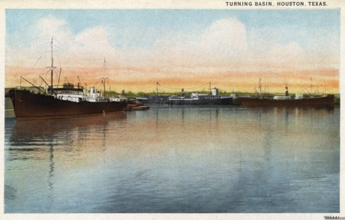 Turning basin, Houston, Texas, USA, 1926. Artist: Unknown