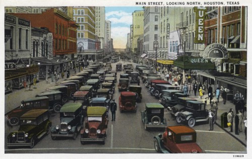 Main Street, Houston, Texas, USA, 1928. Artist: Unknown