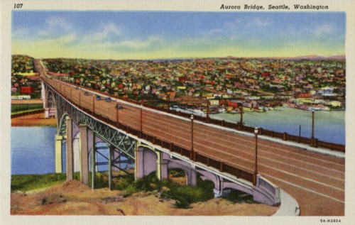 Aurora Bridge, Seattle, Washington, USA, 1935. Artist: Unknown