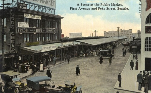 Public Market, First Avenue and Pike Street, Seattle, Washington, USA, 1915. Artist: Unknown