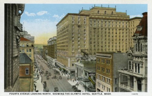 Fourth Avenue looking North, Seattle, Washington, USA, 1928. Artist: Unknown