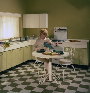 Kitchen scene, Warwick, Warwickshire, 1966. Artist: Michael Walters