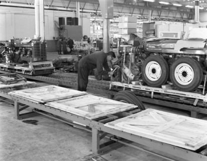 Packing section, International Harvester tractor factory, Doncaster, South Yorkshire 1966. Artist: Michael Walters