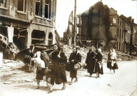 War refugees, Leuven, Belgium, World War II, c1940-c1945. Artist: Unknown