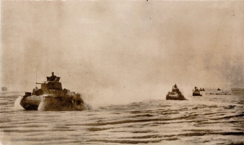 Axis tanks in the Libyan desert, World War II, c1940-c1943. Artist: Unknown