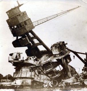 USS Arizona, attack on Pearl Harbor, December 7th, 1941. Artist: Unknown