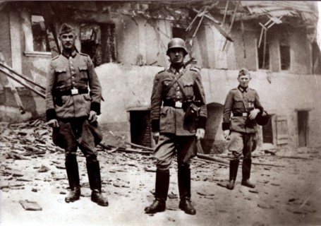 A photograph taken after the destruction of the town of Lidice, Czech Republic, 1942. Artist: Unknown