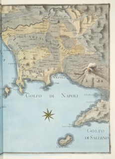 Map of the Gulf of Naples and surrounding area, 1776.