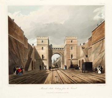 Moorish Arch, looking from the Tunnel, 1831. Artist: Thomas Talbot Bury.