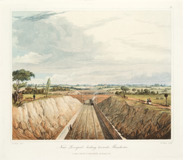'Near Liverpool, looking Towards Manchester', 1831. Artist: Thomas Talbot Bury.
