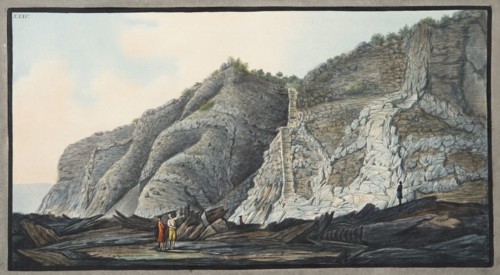 View of a part of the inside of the cone of the mountain of Somma, 1776.