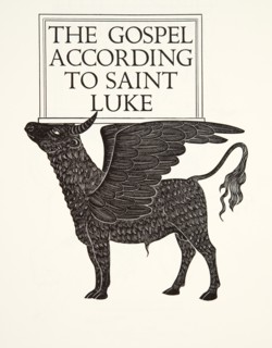 The Black Calf of St. Luke (wood engraving).