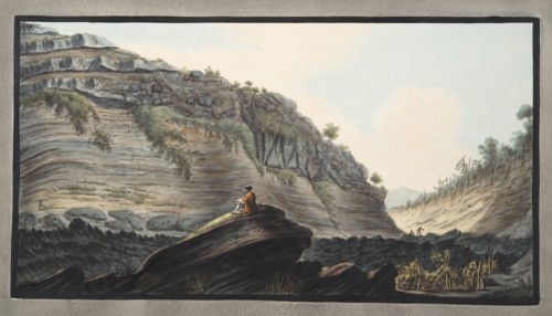 Interior of one of the deepest hollow ways cut by the torrents of the rain water on the flanks of Mo