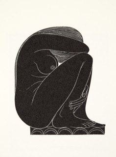 On the Tiles, 1921, (wood engraving).