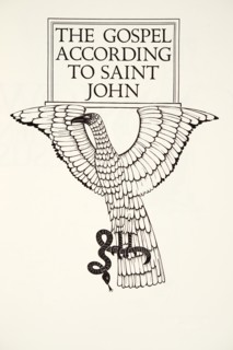 The Eagle of St.John (wood engraving).