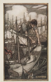 Gulliver Seizes The Enemy's Fleet, 1909.