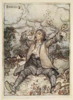 Gulliver Released from The Strings, Raises and Stretches Himself, 1909.