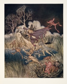 The Nightmare, with her whole ninefold ?, from The Legend of Sleepy Hollow, 1928.