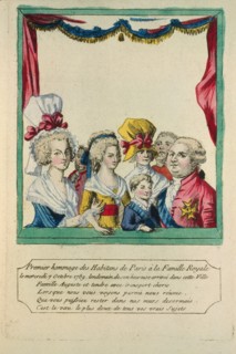The people of Paris pay their first tribute to the Royal Family, Wednesday 7 October, 1789.