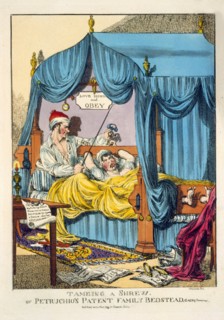 Taming a Shrew or Petruchio's Patent Family Bedstead, Gag & Thumscrews, 1815.