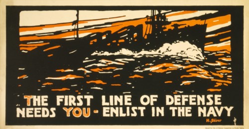 WW1 Recruitment Poster for the US Navy, 1917.