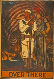 U.S. Navy Recruitment Poster Over There, 1917.