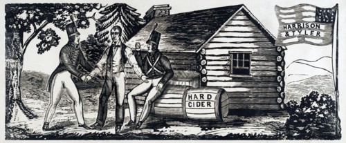 Emblem for the Harrison & Tyler Presidential Campaign in 1840, 1840.