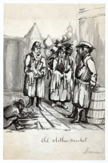 Old Clothes Market, Moscow, c. 1862.