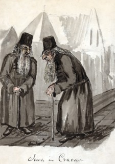 Jews in Cracow, c. 1862.