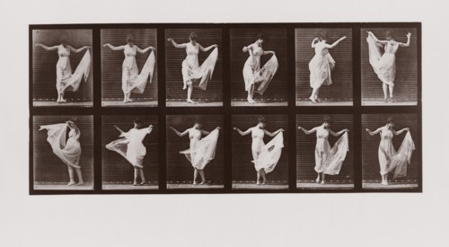 Woman dancing, Plate 107 from Animal Locomotion, 1887 (photograph)