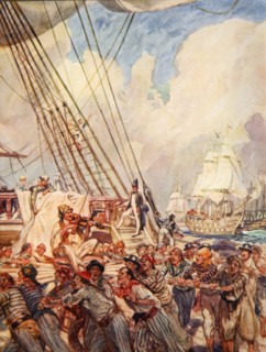 The Old Superb, illustration from 'Drake's Drum and Other Songs of the Sea', 1905.