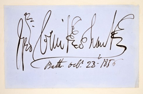 Signature of George Cruikshank, October 28th 1856.