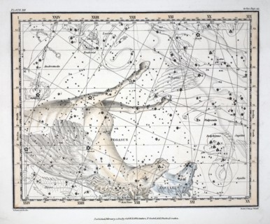 The Constellations (Plate XII) Pegasus, and Equuleus, 1822.
