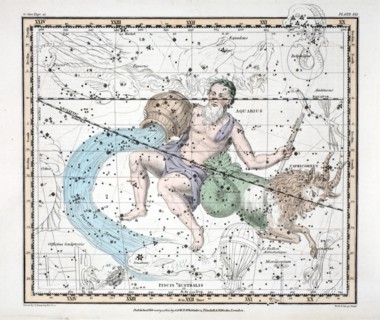The Constellations (Plate XXI) Capricorn and Aquarius, from A Celestial Atlas by Alexander Jamieson,