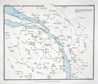 Map showing the principal stars which are visible in Great Britain (Plate (XXIX), 1822.