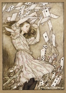 At this the whole pack rose up into the air, and came flying down upon her, 1907.